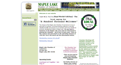 Desktop Screenshot of maplelakechamber.com